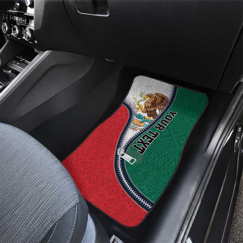 Mexico Flag Day Car Mats Mexican Coat Of Arms Zipper Stylized
