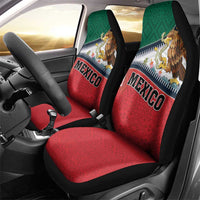 Mexico Flag Day Car Seat Cover Mexican Coat Of Arms Zipper Stylized