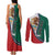 Personalized Mexico Flag Day Couples Matching Tank Maxi Dress and Long Sleeve Button Shirt Mexican Coat Of Arms Zipper Stylized