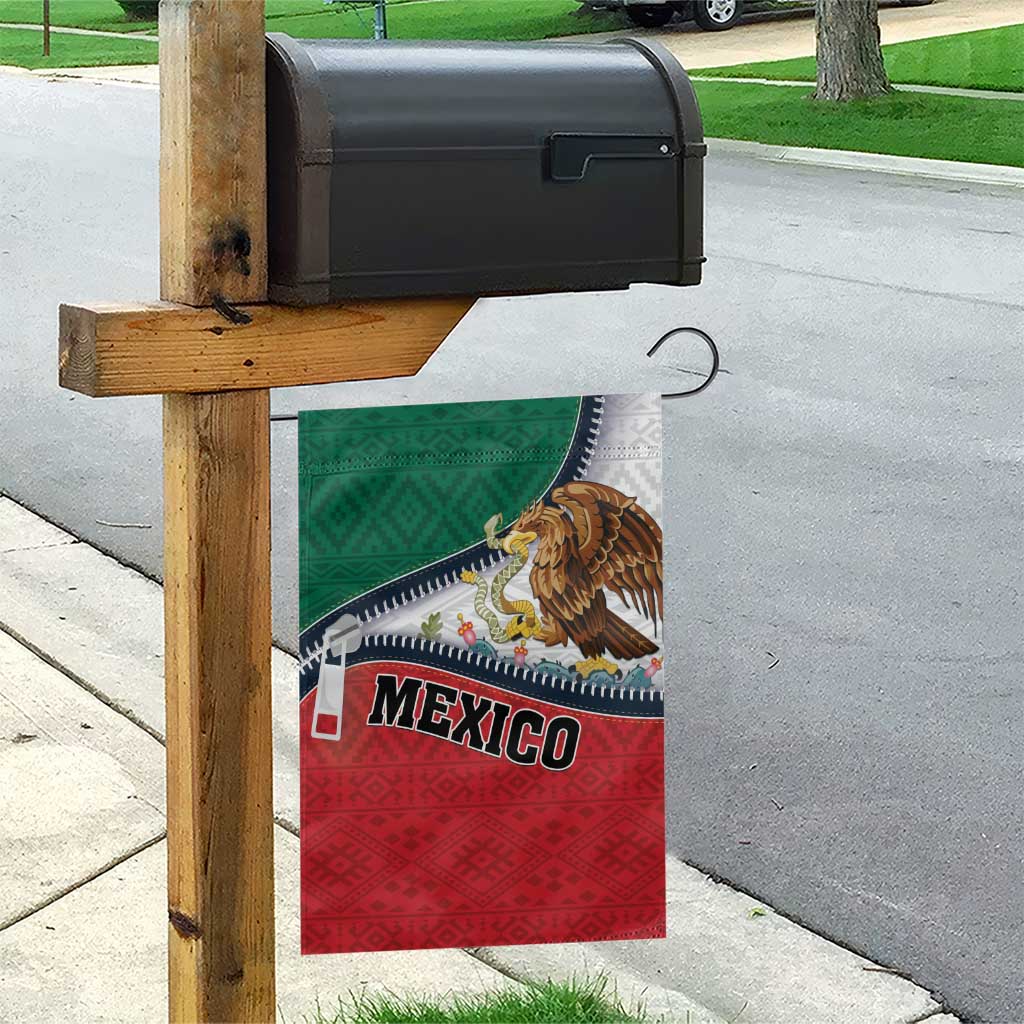 Mexico Flag Day Garden Flag Mexican Coat Of Arms Zipper Stylized