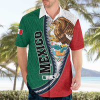 Personalized Mexico Flag Day Hawaiian Shirt Mexican Coat Of Arms Zipper Stylized