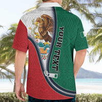 Personalized Mexico Flag Day Hawaiian Shirt Mexican Coat Of Arms Zipper Stylized