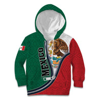Personalized Mexico Flag Day Kid Hoodie Mexican Coat Of Arms Zipper Stylized