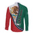 Personalized Mexico Flag Day Long Sleeve Button Shirt Mexican Coat Of Arms Zipper Stylized