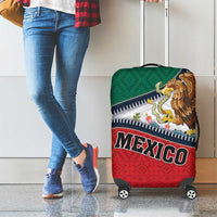 Mexico Flag Day Luggage Cover Mexican Coat Of Arms Zipper Stylized