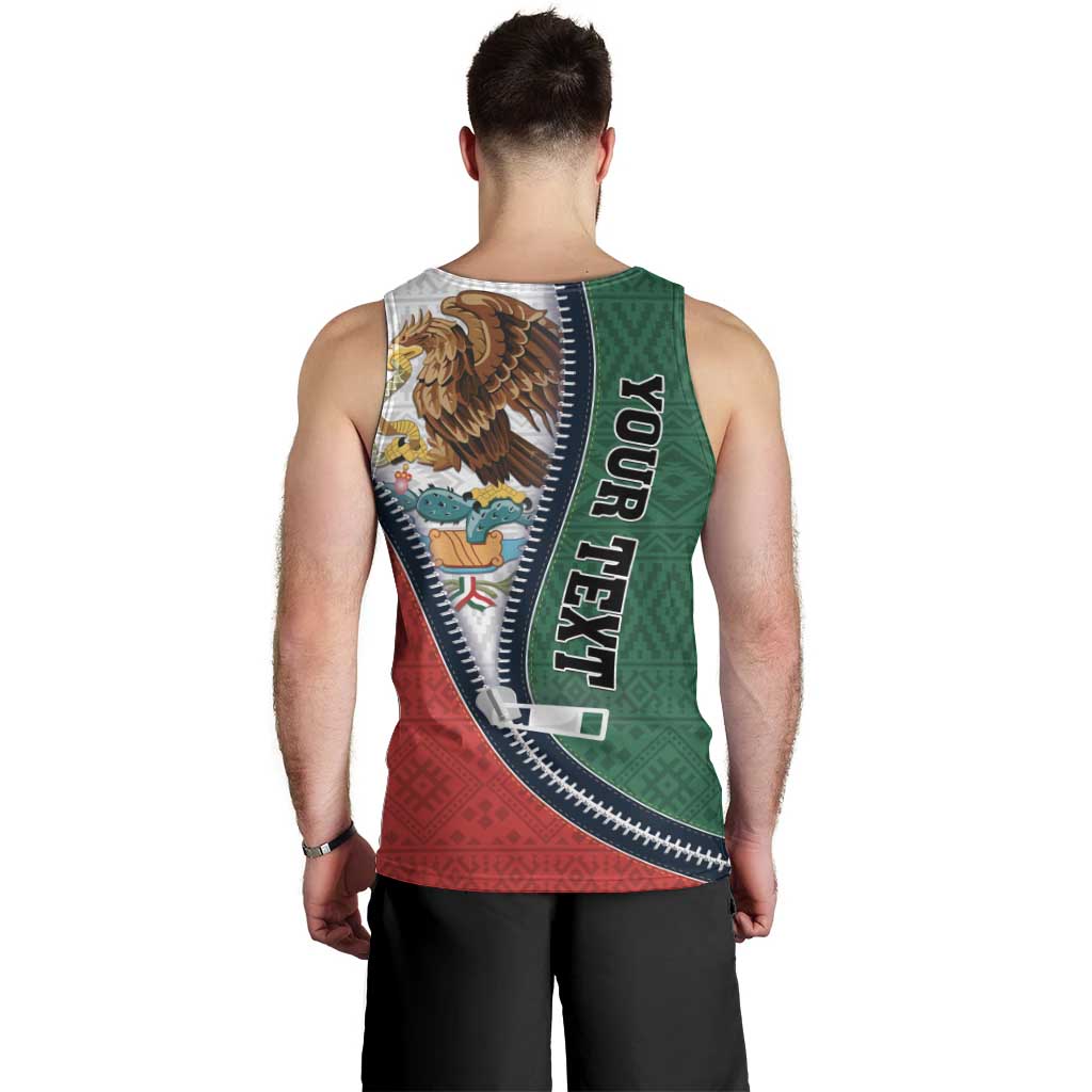 Personalized Mexico Flag Day Men Tank Top Mexican Coat Of Arms Zipper Stylized