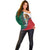 Personalized Mexico Flag Day Off Shoulder Sweater Mexican Coat Of Arms Zipper Stylized