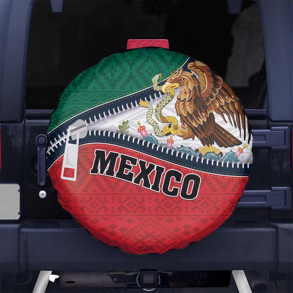 Mexico Flag Day Spare Tire Cover Mexican Coat Of Arms Zipper Stylized