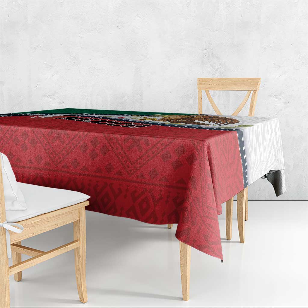 Mexico Flag Day Tablecloth Mexican Coat Of Arms Zipper Stylized