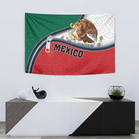 Mexico Flag Day Tapestry Mexican Coat Of Arms Zipper Stylized