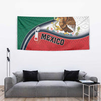 Mexico Flag Day Tapestry Mexican Coat Of Arms Zipper Stylized
