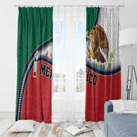 Mexico Flag Day Window Curtain Mexican Coat Of Arms Zipper Stylized
