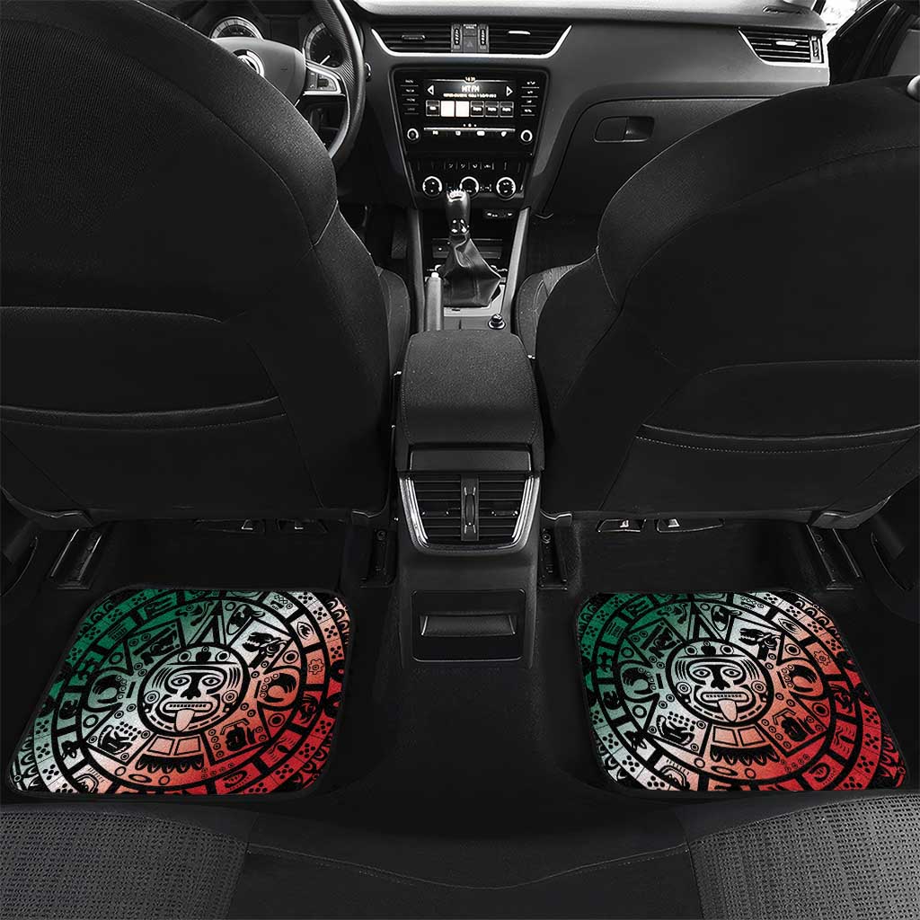 Mexican Aztec Circle Car Mats Flag Color Unique Style