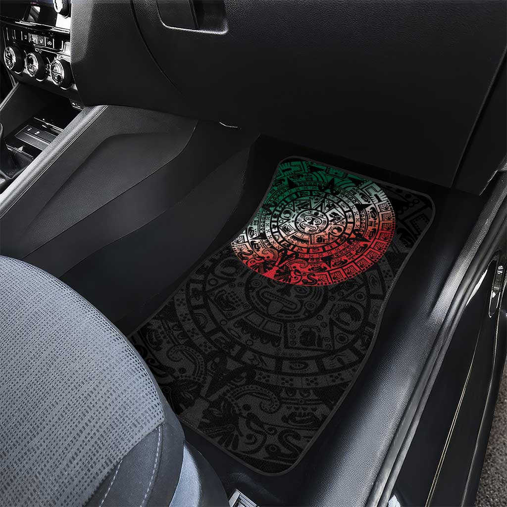Mexican Aztec Circle Car Mats Flag Color Unique Style