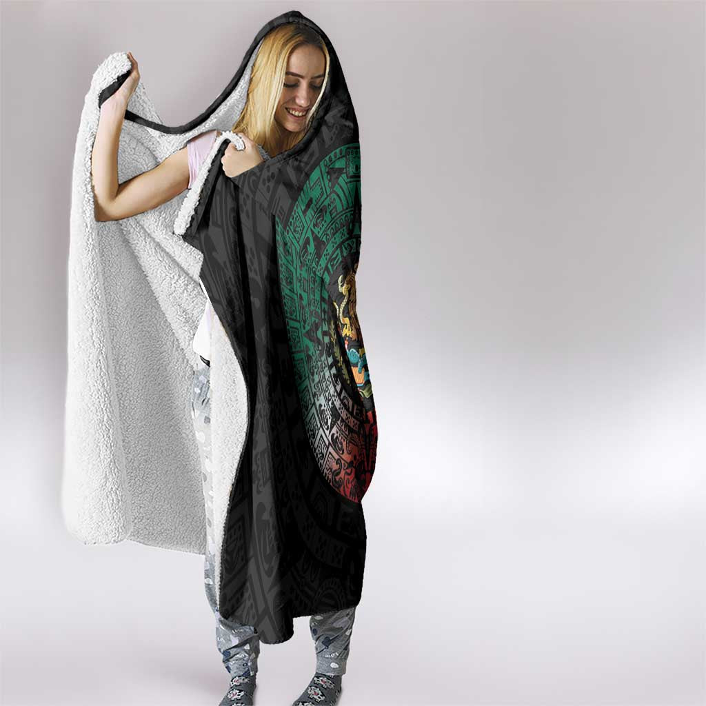 Mexican Aztec Circle Hooded Blanket Flag Color Unique Style