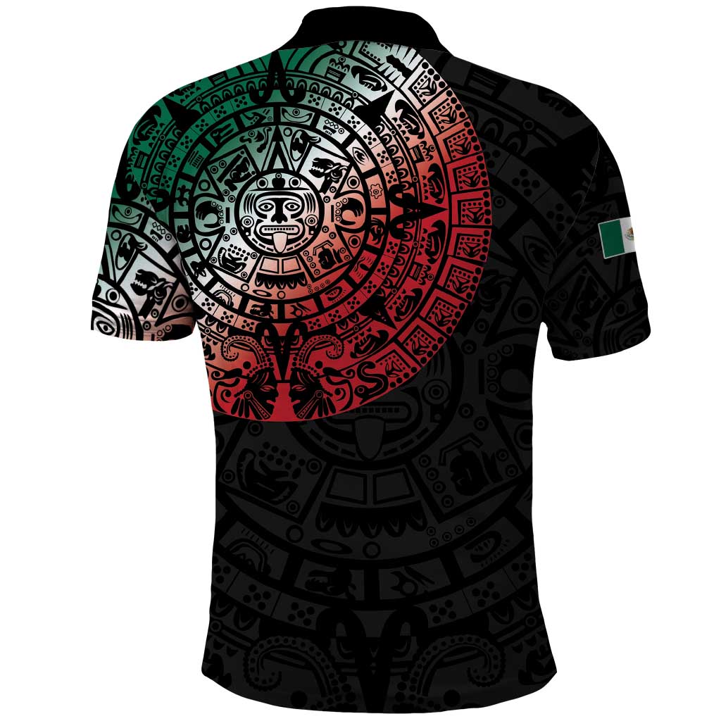Mexican Aztec Circle Polo Shirt Flag Color Unique Style