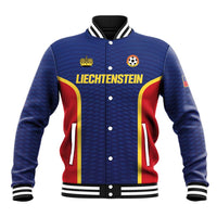 Custom Football 2026 Liechtenstein Baseball Jacket Blau-Rot Come On