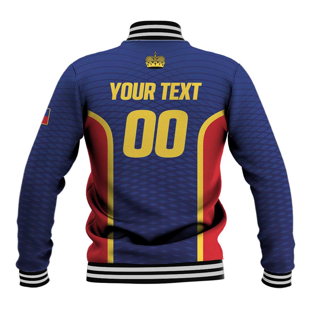 Custom Football 2026 Liechtenstein Baseball Jacket Blau-Rot Come On