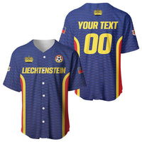 Custom Football 2026 Liechtenstein Baseball Jersey Blau-Rot Come On