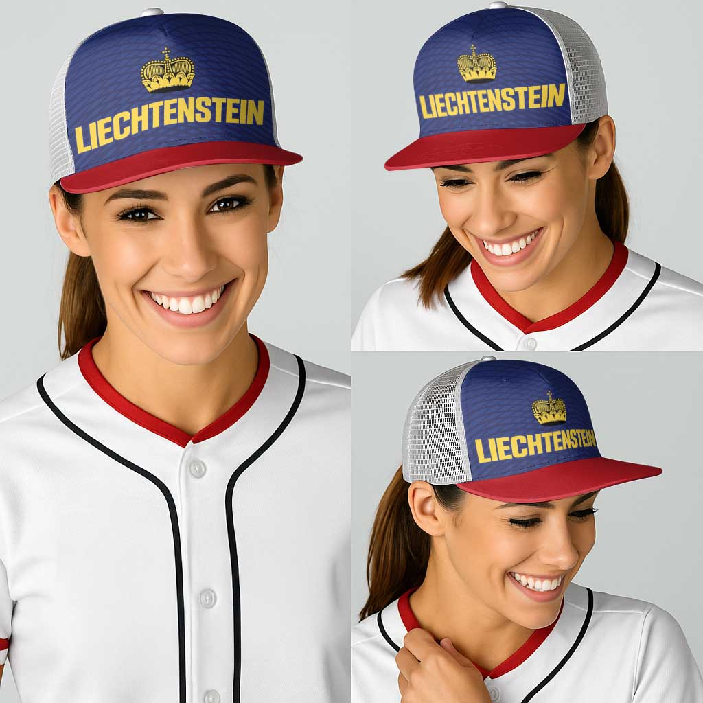 Football 2026 Liechtenstein Baseball Net Cap Blau-Rot Come On