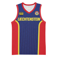 Custom Football 2026 Liechtenstein Basketball Jersey Blau-Rot Come On