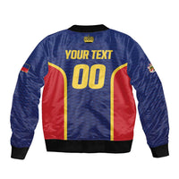 Custom Football 2026 Liechtenstein Bomber Jacket Blau-Rot Come On