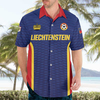 Custom Football 2026 Liechtenstein Hawaiian Shirt Blau-Rot Come On