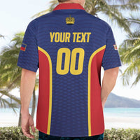Custom Football 2026 Liechtenstein Hawaiian Shirt Blau-Rot Come On