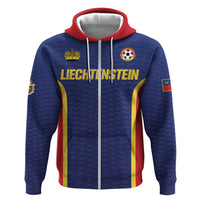 Custom Football 2026 Liechtenstein Hoodie Blau-Rot Come On