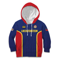 Custom Football 2026 Liechtenstein Kid Hoodie Blau-Rot Come On