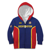 Custom Football 2026 Liechtenstein Kid Hoodie Blau-Rot Come On