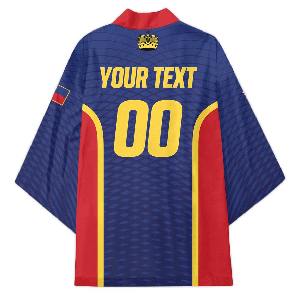 Custom Football 2026 Liechtenstein Kimono Blau-Rot Come On