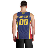 Custom Football 2026 Liechtenstein Men Tank Top Blau-Rot Come On