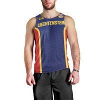 Custom Football 2026 Liechtenstein Men Tank Top Blau-Rot Come On