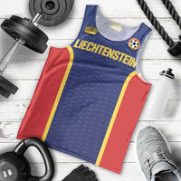 Custom Football 2026 Liechtenstein Men Tank Top Blau-Rot Come On