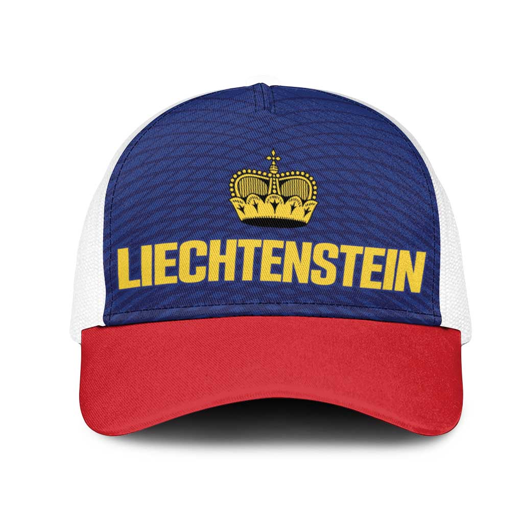 Football 2026 Liechtenstein Mesh Trucker Cap Blau-Rot Come On