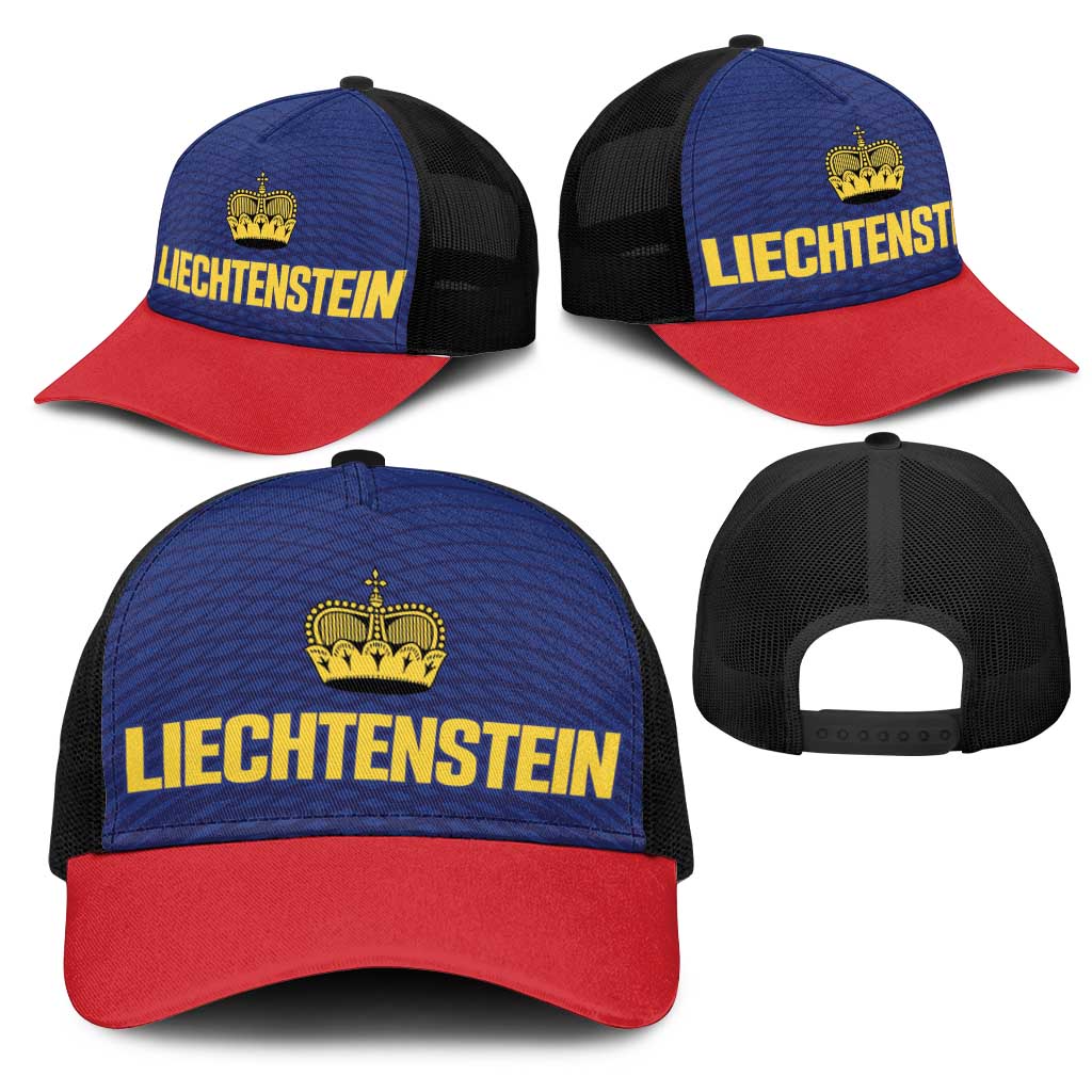 Football 2026 Liechtenstein Mesh Trucker Cap Blau-Rot Come On