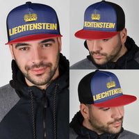 Football 2026 Liechtenstein Mesh Trucker Cap Blau-Rot Come On