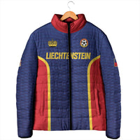 Custom Football 2026 Liechtenstein Padded Jacket Blau-Rot Come On
