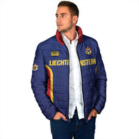 Custom Football 2026 Liechtenstein Padded Jacket Blau-Rot Come On