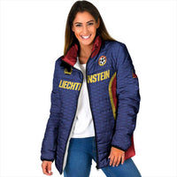 Custom Football 2026 Liechtenstein Padded Jacket Blau-Rot Come On