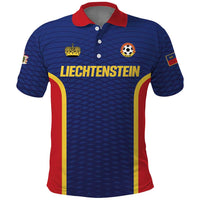 Custom Football 2026 Liechtenstein Polo Shirt Blau-Rot Come On