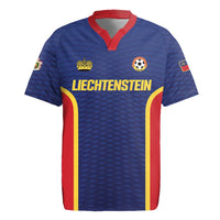 Custom Football 2026 Liechtenstein Rugby Jersey Blau-Rot Come On