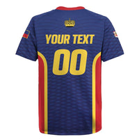 Custom Football 2026 Liechtenstein Rugby Jersey Blau-Rot Come On