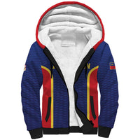 Custom Football 2026 Liechtenstein Sherpa Hoodie Blau-Rot Come On