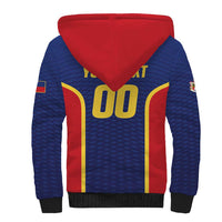 Custom Football 2026 Liechtenstein Sherpa Hoodie Blau-Rot Come On