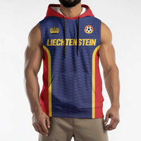 Custom Football 2026 Liechtenstein Sleeveless Hoodie Blau-Rot Come On