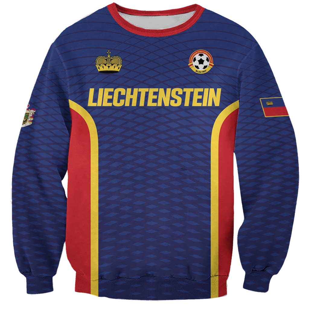 Custom Football 2026 Liechtenstein Sweatshirt Blau-Rot Come On