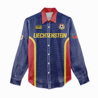 Custom Football 2026 Liechtenstein Women Casual Shirt Blau-Rot Come On
