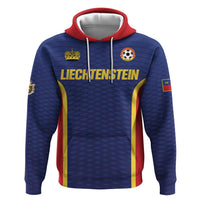 Custom Football 2026 Liechtenstein Zip Hoodie Blau-Rot Come On